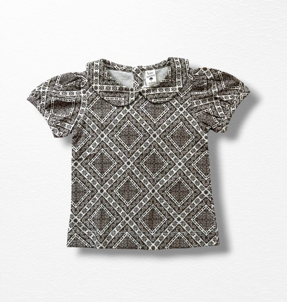 NWT Organic Short Sleeved Peter Pan Top, 18-24 Months